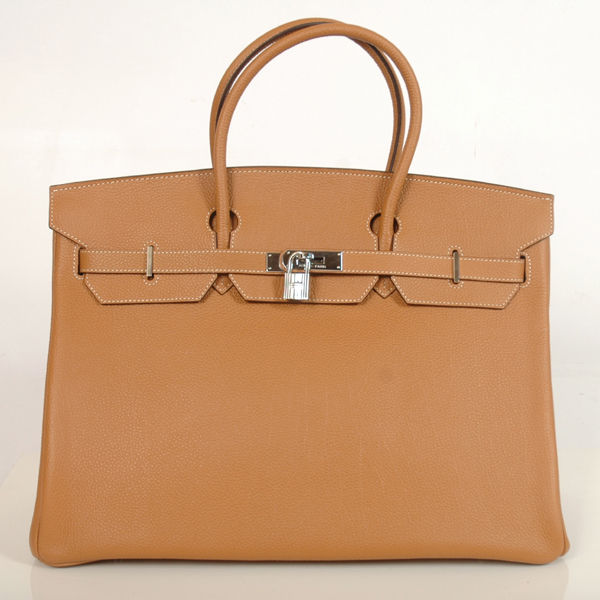 H40BJCS Hermes Birkin in pelle togo togo 40cm in Cammello con Silve